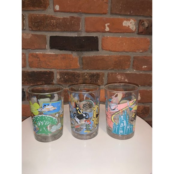 McDonalds Walt Disney World Glass Collectibles Set Of Three - Picture 5 of 5